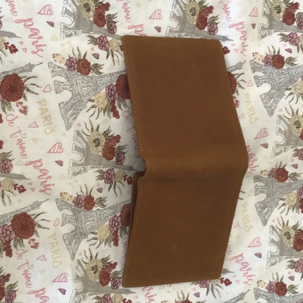 Boys leather wallet with quote from mom